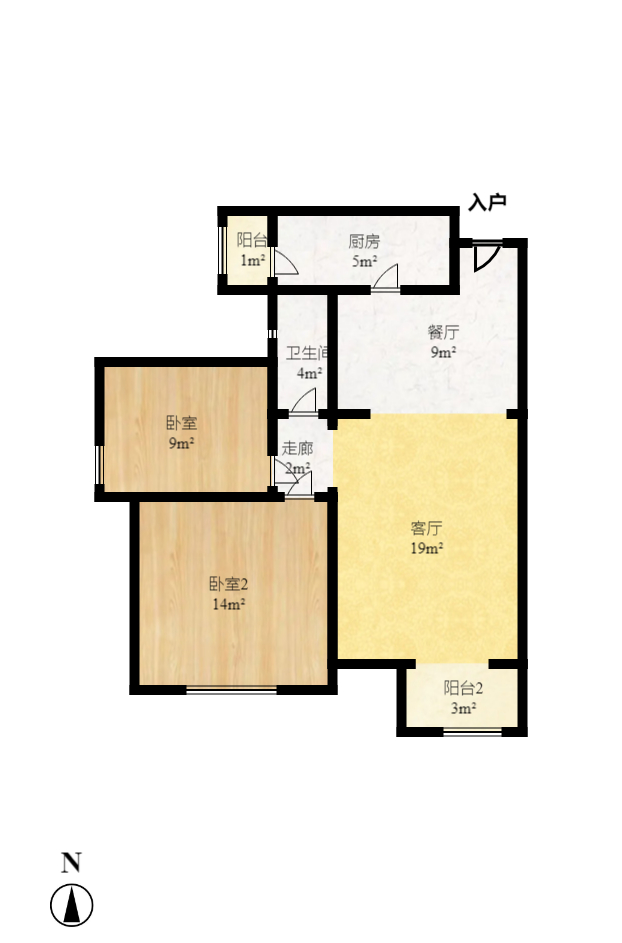 中国铁建国际城一期  2室2厅1卫    38.8万 中国铁建国际城一期  2室2厅1卫    38.8万户型图
