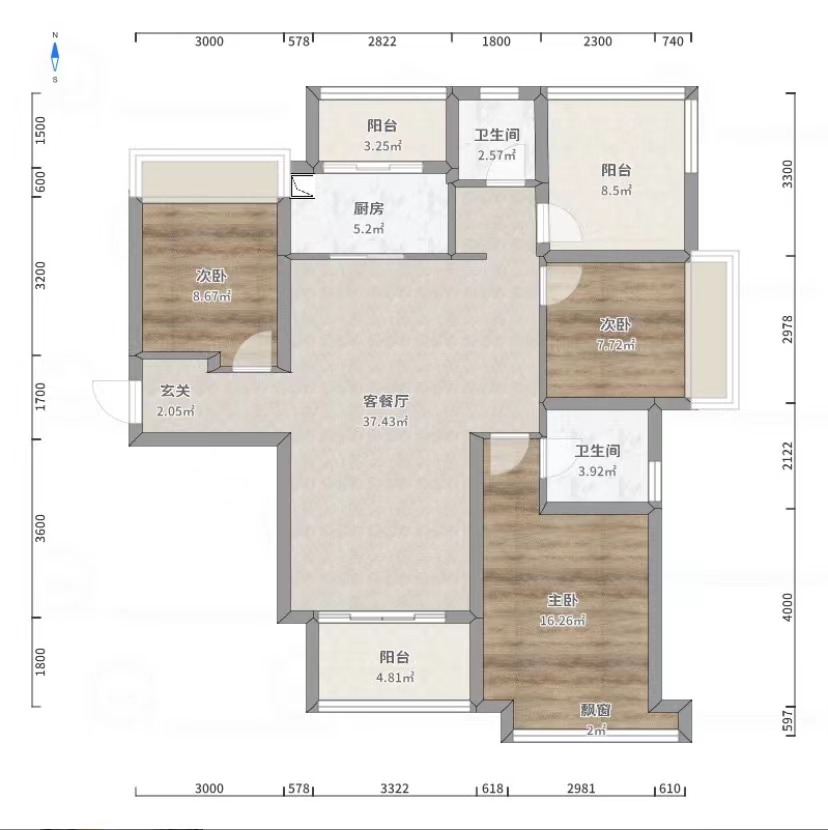 翡翠公园(北大资源)  3室2厅2卫    65.0万 翡翠公园(北大资源)  3室2厅2卫    65.0万室内图