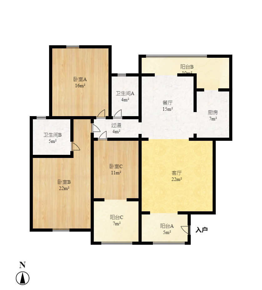 华银天际 6室2厅4卫 3600.0元/月 华银天际 6室2厅4卫 3600.0元/月户型图