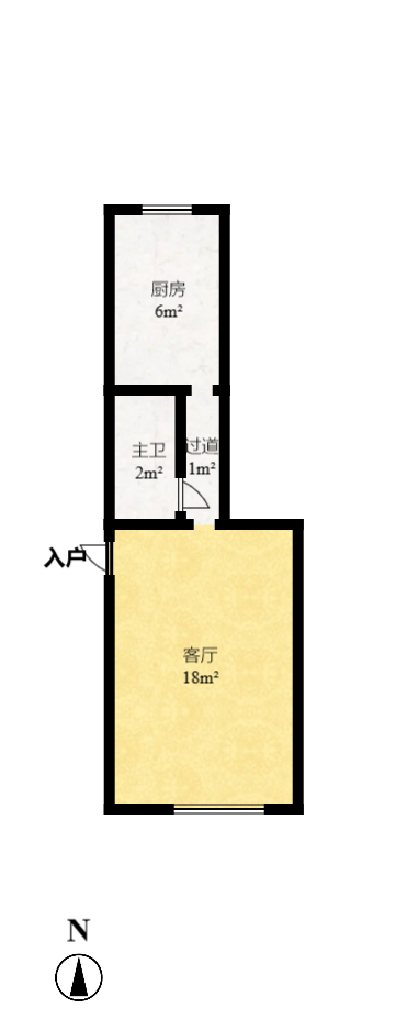邵阳坪散盘  1室1厅1卫    35.98万室内图1