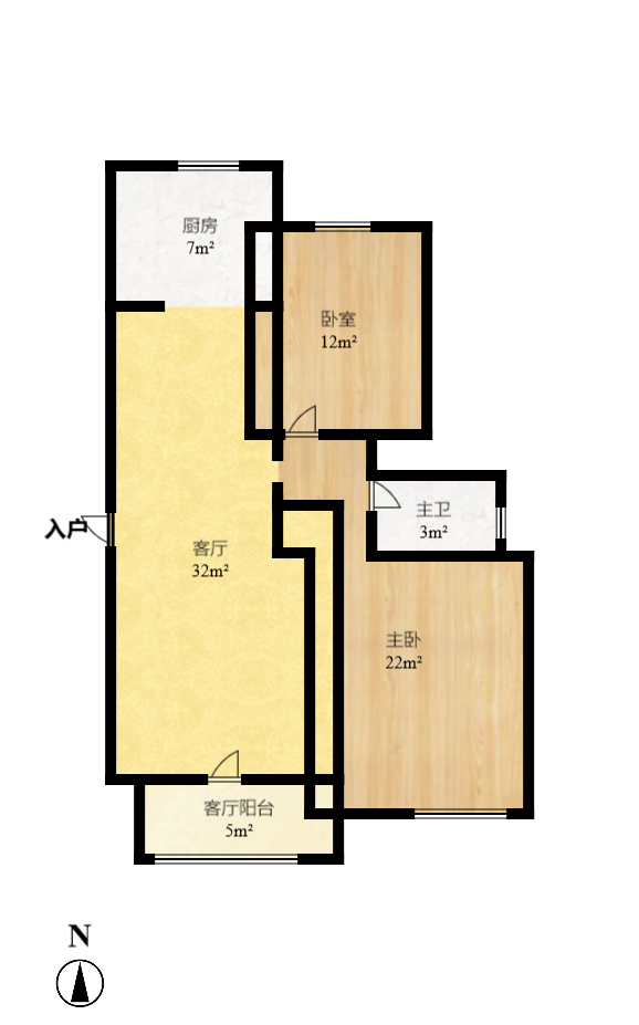 圆梦完美生活 2室2厅1卫 1500.0元/月 圆梦完美生活 2室2厅1卫 1500.0元/月户型图