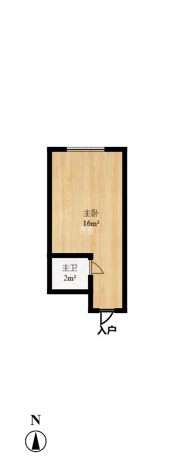 尚都美寓 1室0厅1卫 850.0元/月 尚都美寓 1室0厅1卫 850.0元/月户型图