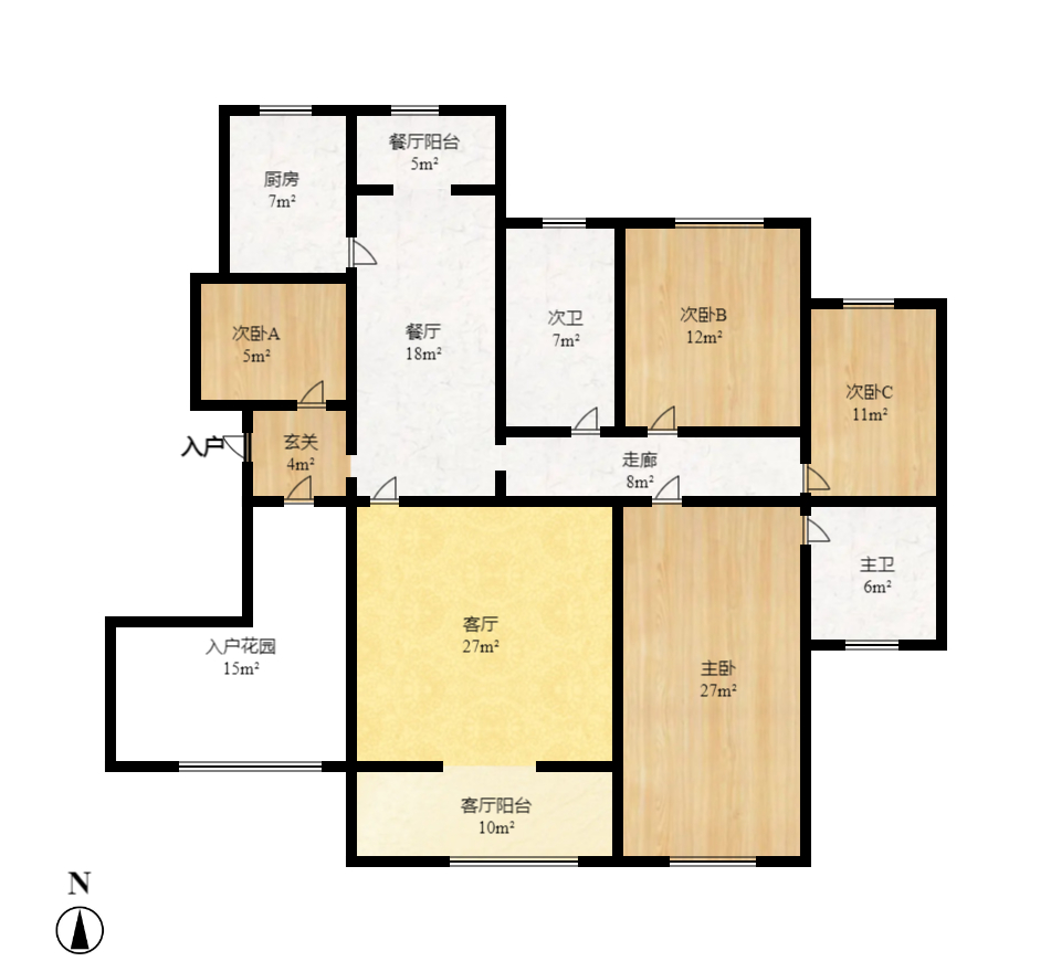 天城湖光山色  4室2厅2卫    135.0万 天城湖光山色  4室2厅2卫    135.0万户型图