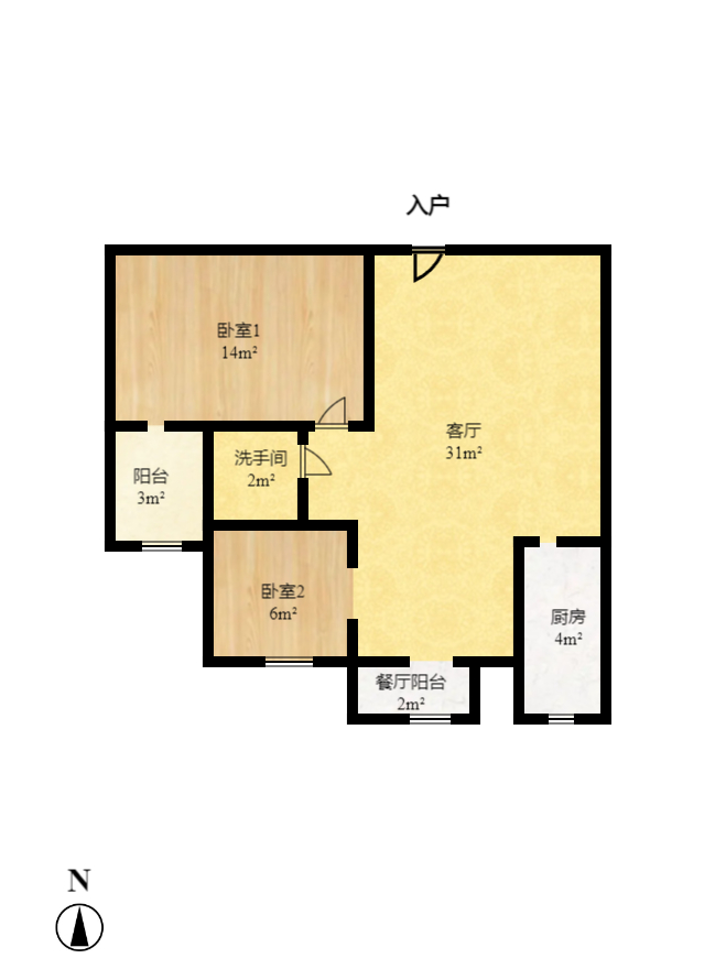 芙蓉公馆  2室1厅1卫    2200.0元/月 芙蓉公馆  2室1厅1卫    2200.0元/月户型图