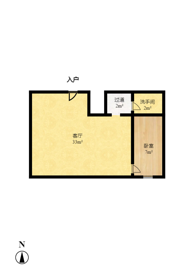万博汇  1室1厅1卫   57.50万室内图1