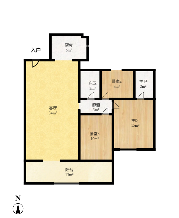 佳兆业云顶梅溪湖（佳兆业梅溪荟）  3室2厅2卫    2500.0元/月户型图