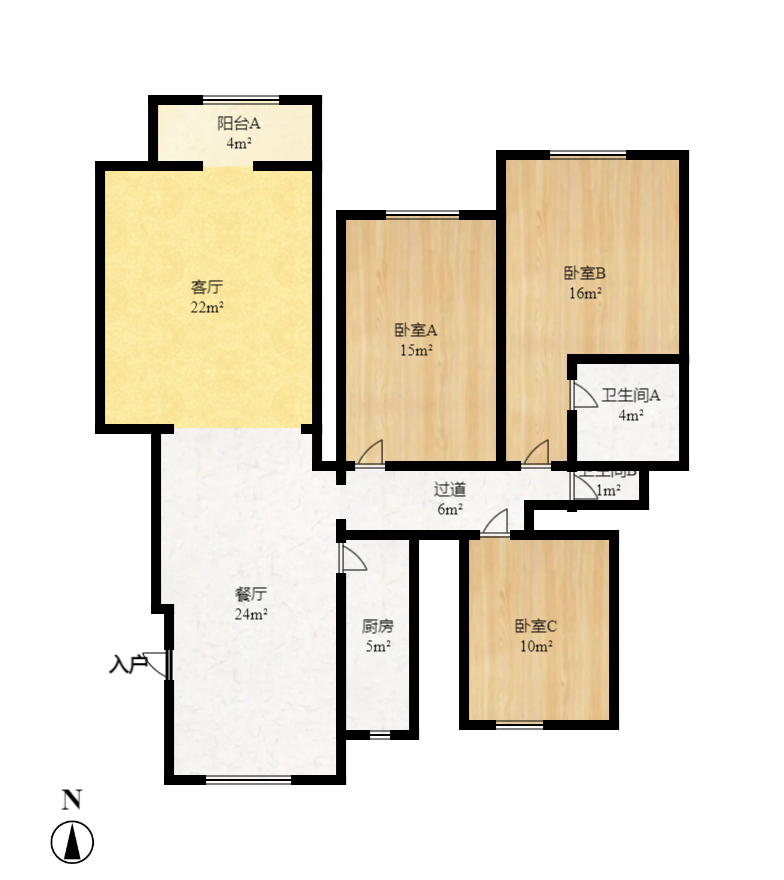 生活艺术城 3室2厅1卫 2000.0元/月 生活艺术城 3室2厅1卫 2000.0元/月户型图