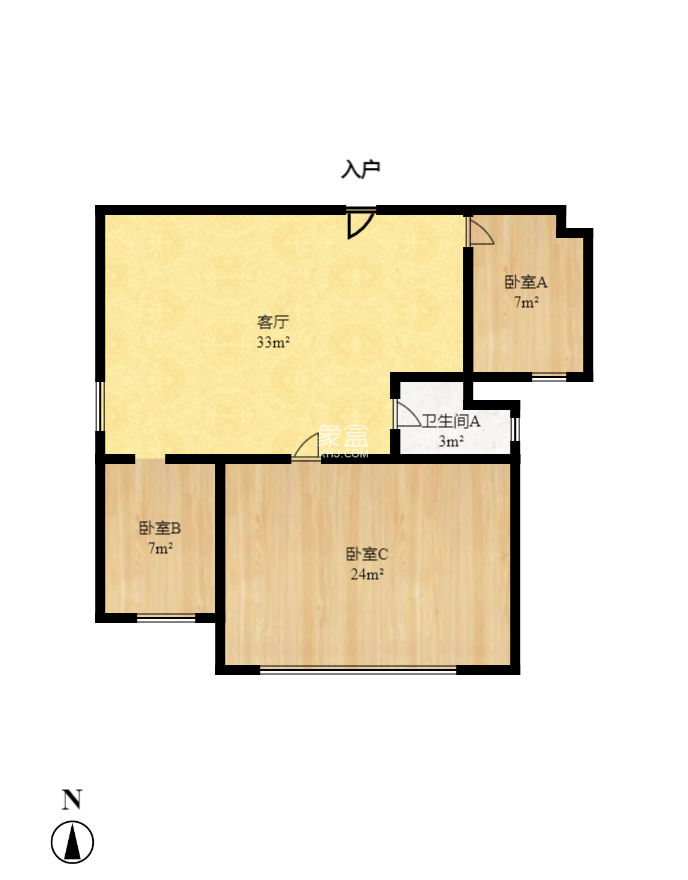德思勤城市广场（宝格丽公寓）   105.0㎡     5680.00元/月小区图