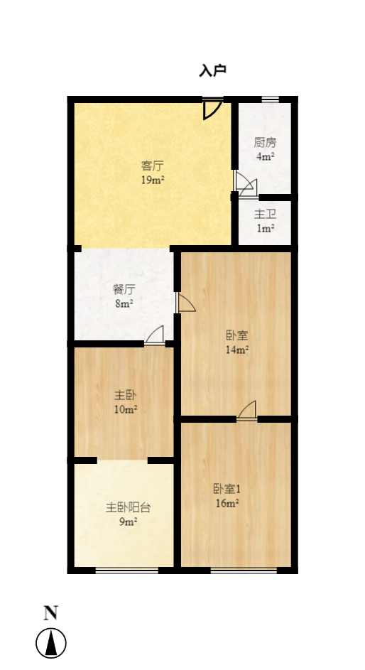 物资厅宿舍(五一大道) 3室2厅1卫 2000.0元/月 物资厅宿舍(五一大道) 3室2厅1卫 2000.0元/月户型图