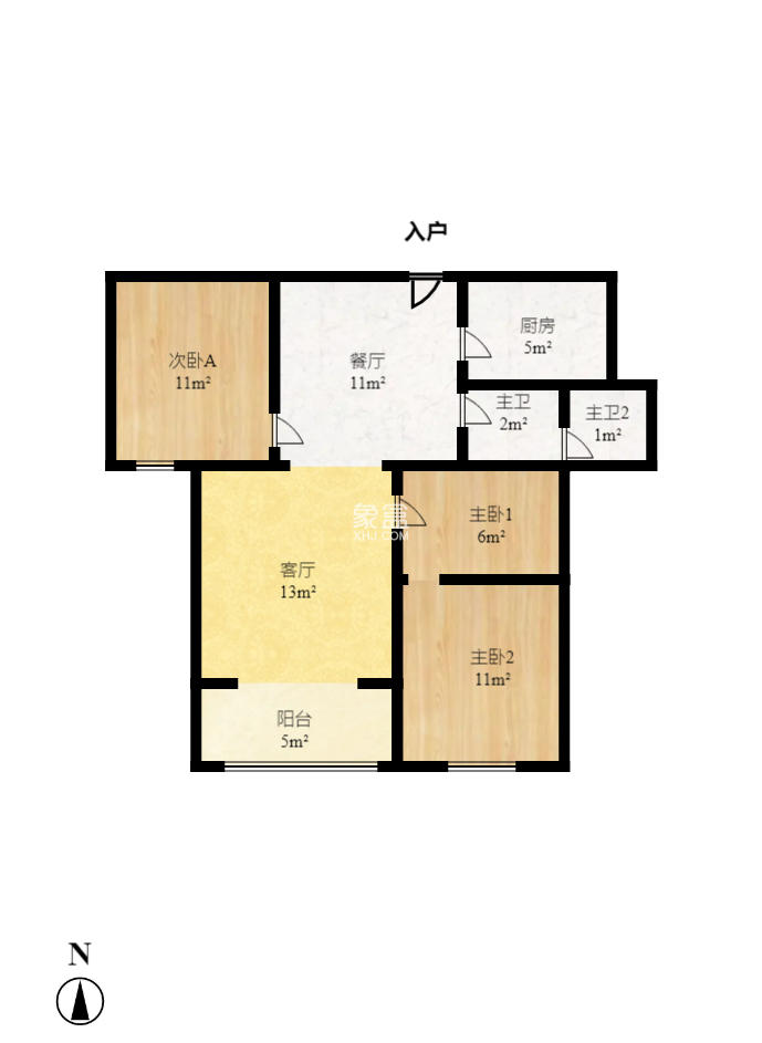 蓝山郡  2室2厅1卫    1800.0元/月 蓝山郡  2室2厅1卫    1800.0元/月户型图