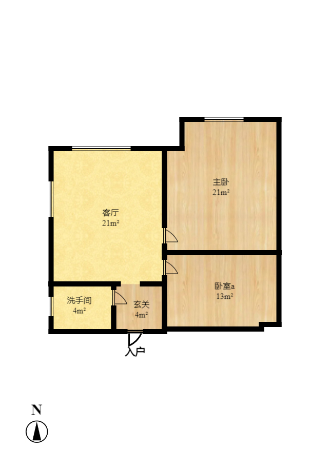 金茂梅溪湖  1室1厅1卫    1500.0元/月户型图
