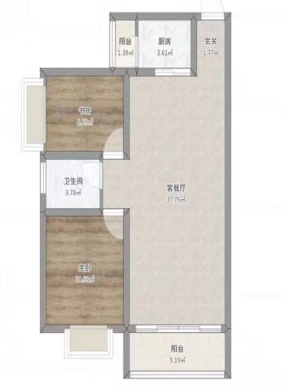 兴湖家园  2室2厅1卫   38.00万室内图