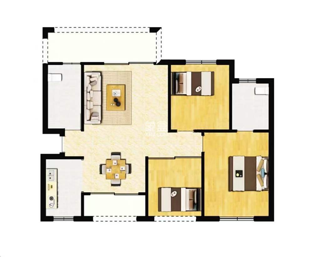 滨江花园 3室2厅2卫 55.0万 滨江花园 3室2厅2卫 55.0万室内图