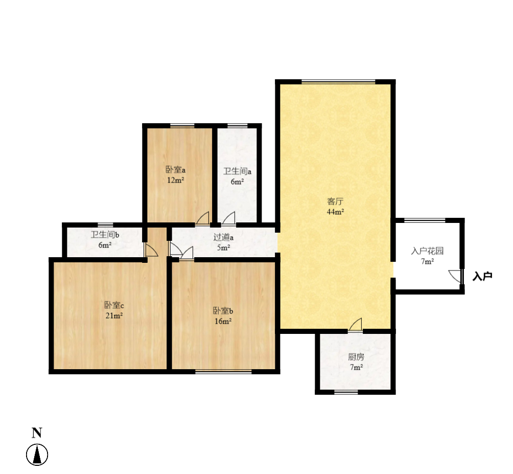 鑫天山城明珠 3室2厅2卫 1600.0元/月 鑫天山城明珠 3室2厅2卫 1600.0元/月户型图
