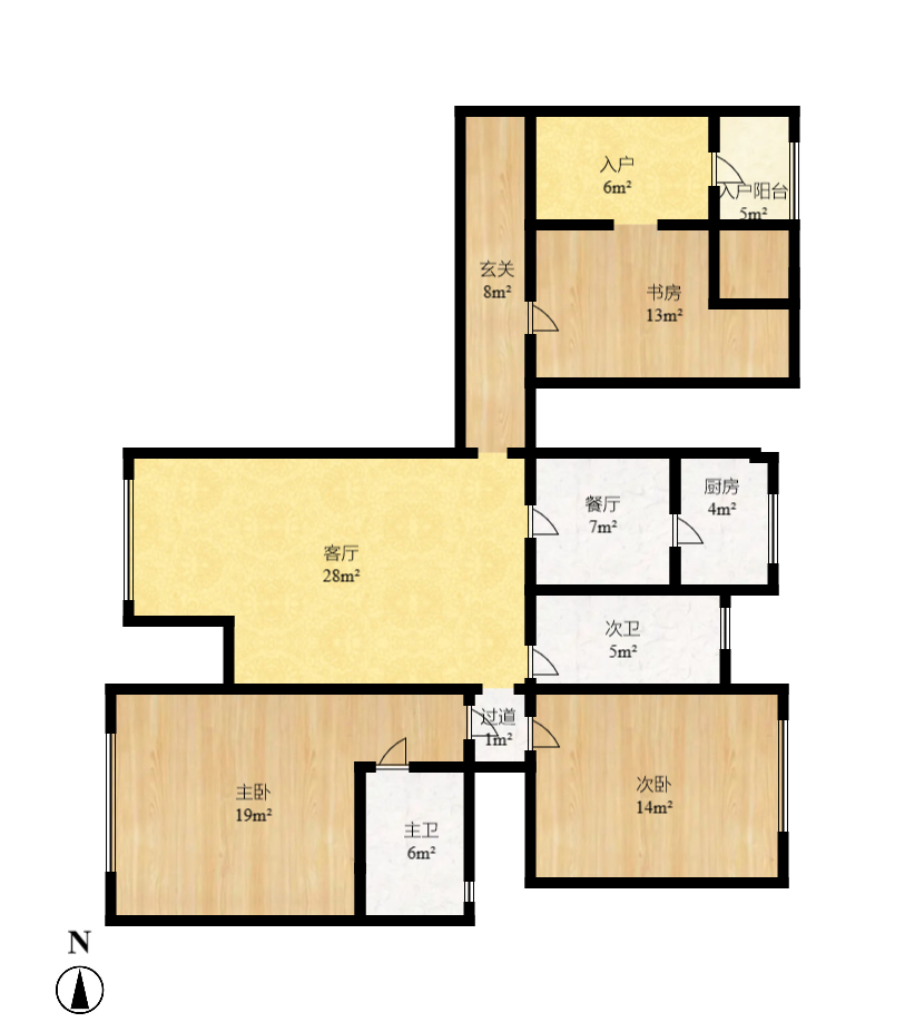奥克斯广场 1室1厅1卫 11000.0元/月 奥克斯广场 1室1厅1卫 11000.0元/月户型图