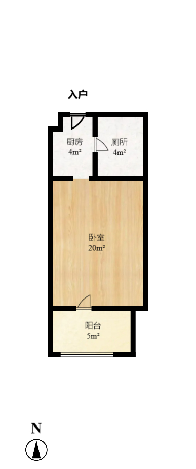 奥克斯广场  2室1厅1卫   4000.00元/月户型图