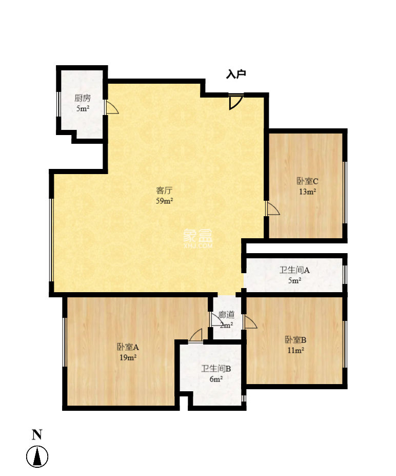 荣盛花语书苑  1室1厅1卫    2200.0元/月