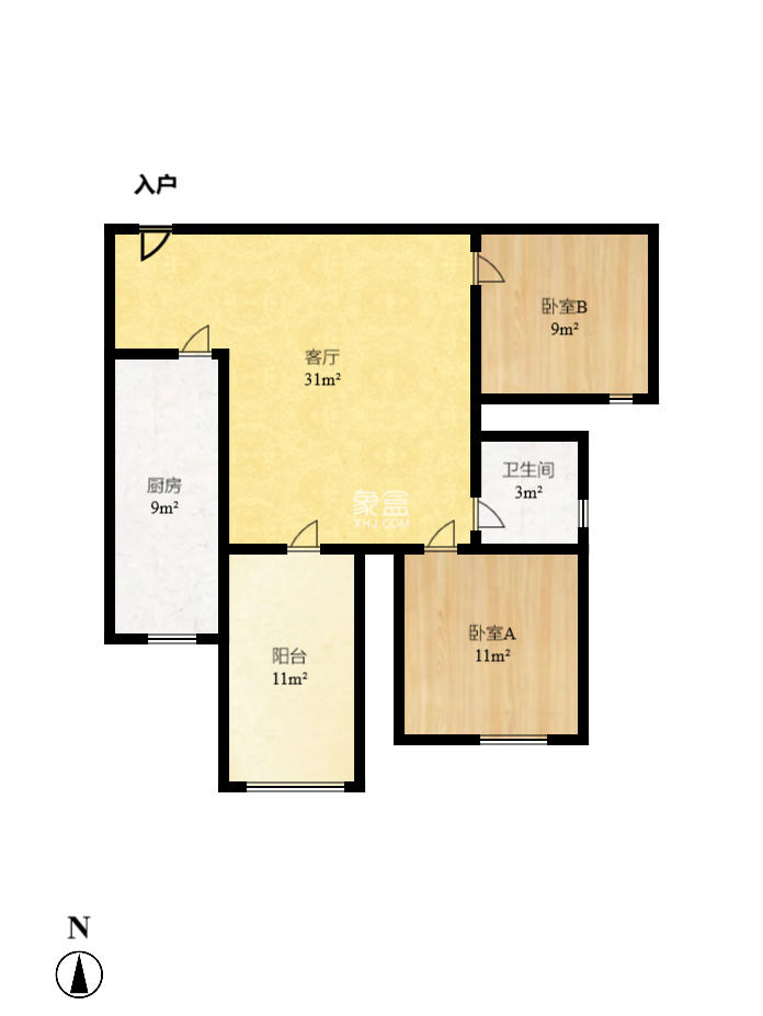 星城书香苑(星城书院) 1室1厅1卫 2500.00元/月 星城书香苑(星城书院) 1室1厅1卫 2500.00元/月户型图