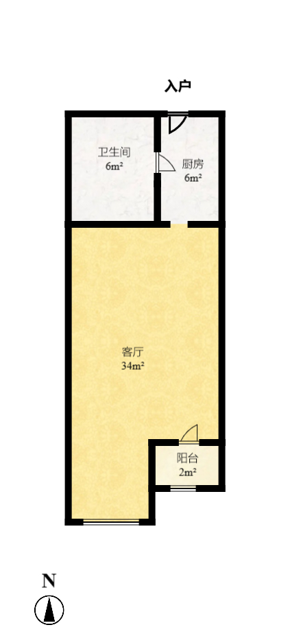 万科金色家园  1室1厅1卫   31.00万室内图1