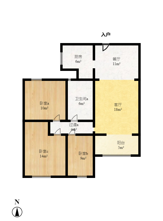 中建嘉和城 3室2厅2卫 2200.0元/月 中建嘉和城 3室2厅2卫 2200.0元/月户型图