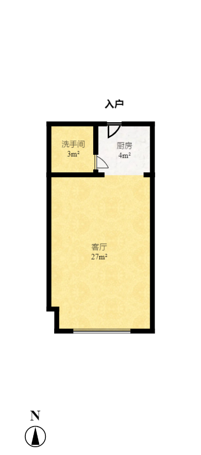 万博汇 1室1厅1卫 1600.0元/月 万博汇 1室1厅1卫 1600.0元/月户型图