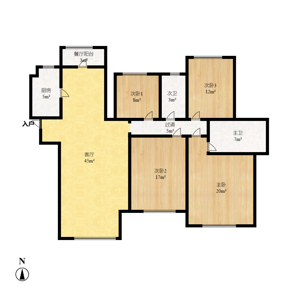 阳光丽城一期 4室2厅2卫 4000.0元/月 阳光丽城一期 4室2厅2卫 4000.0元/月户型图