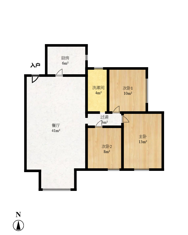 枫林美景  5室2厅2卫   2800.00元/月户型图