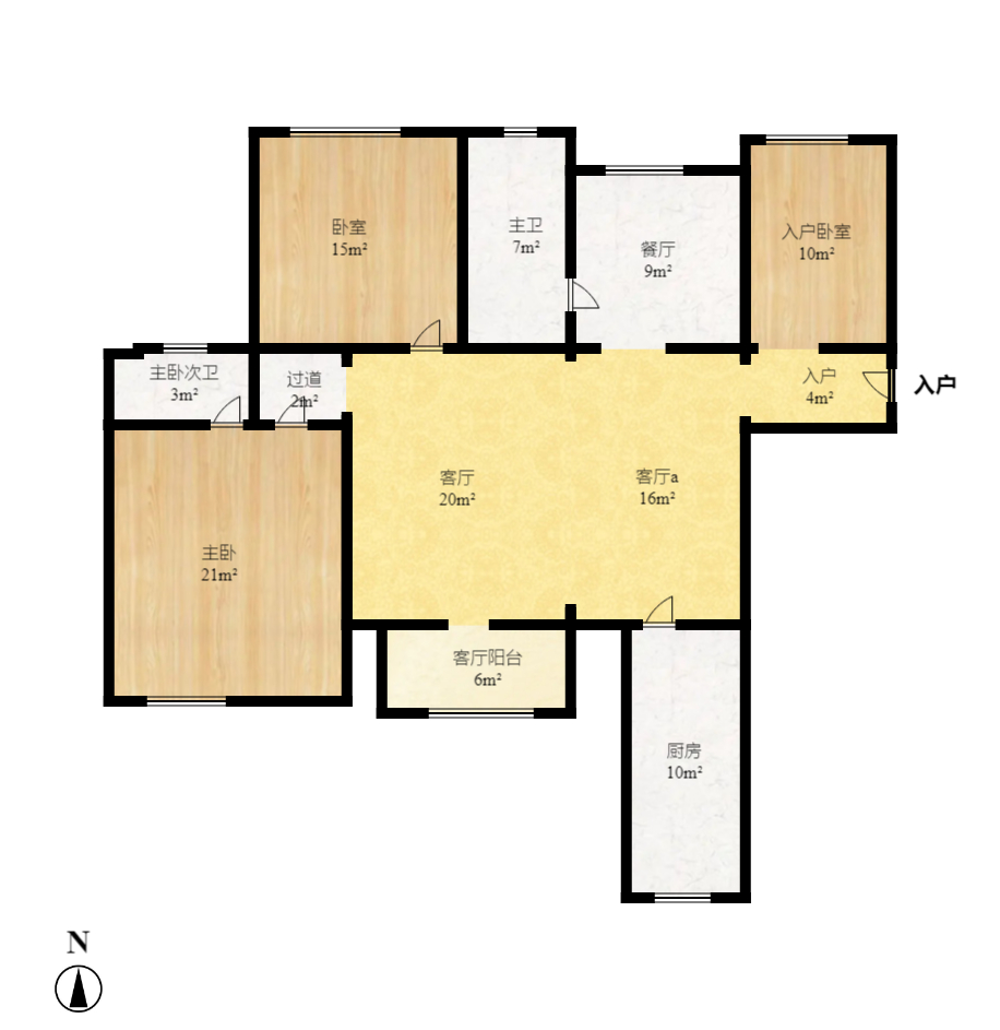 盛地春天里  3室2厅1卫   1350.00元/月室内图1