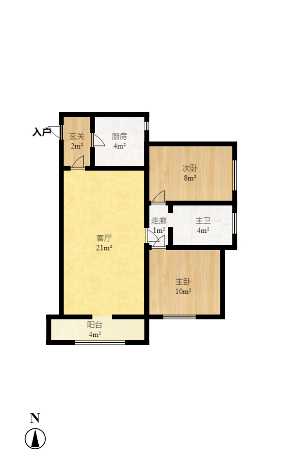 方略城市广场  2室2厅1卫   1800.00元/月室内图1