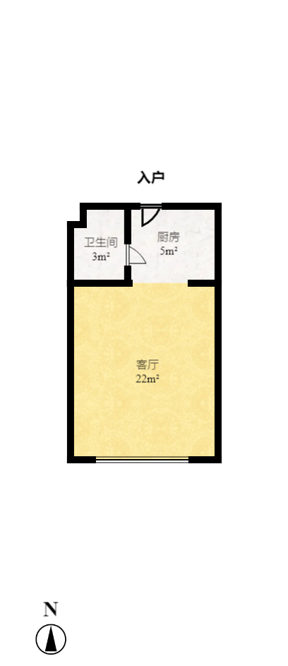 他城(天鸿时代公寓) 2室1厅1卫 1400.0元/月 他城(天鸿时代公寓) 2室1厅1卫 1400.0元/月户型图