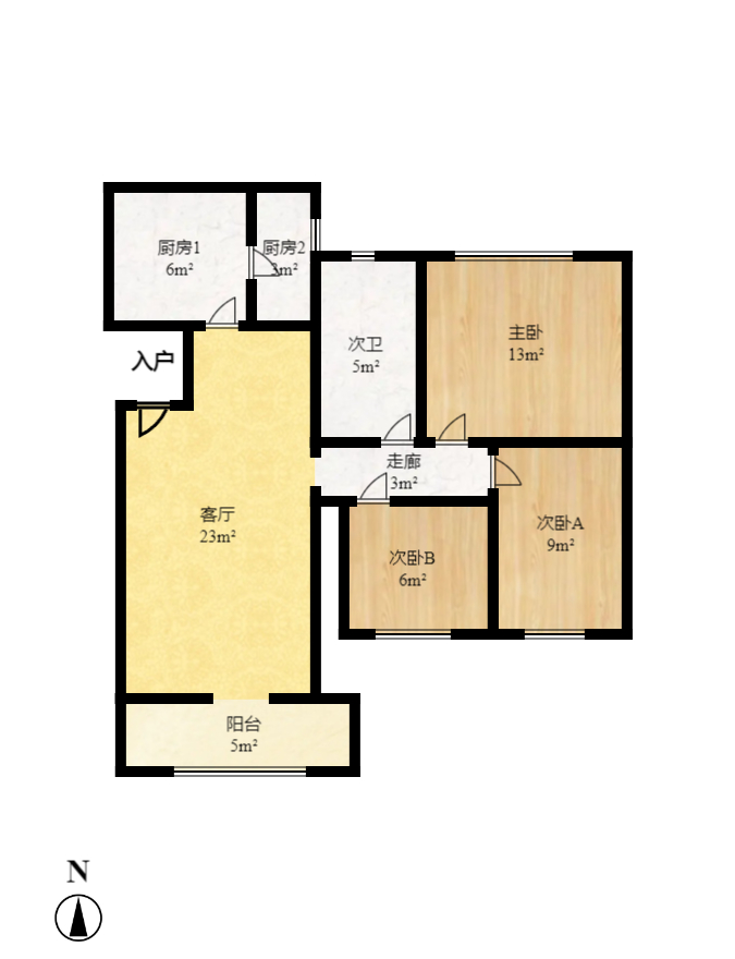 恒大翡翠华庭 3室2厅1卫 2500.0元/月 恒大翡翠华庭 3室2厅1卫 2500.0元/月户型图
