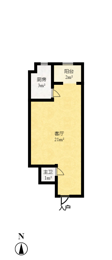 碧桂园威尼斯城  1室1厅1卫   26.00万室内图1