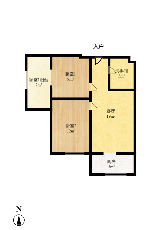 东塘瑞府 2室2厅1卫 2400.0元/月 东塘瑞府 2室2厅1卫 2400.0元/月户型图