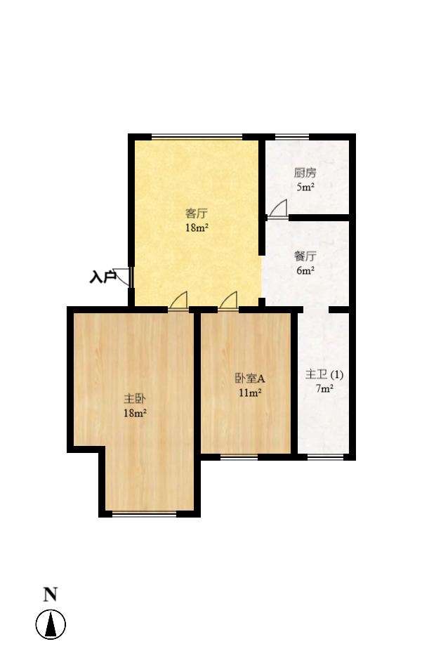 正圆小区(树木岭) 1室1厅1卫 1100.0元/月 正圆小区(树木岭) 1室1厅1卫 1100.0元/月户型图
