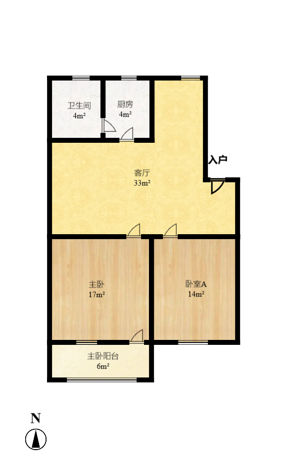广厦新苑 1室1厅1卫 700.0元/月 广厦新苑 1室1厅1卫 700.0元/月户型图