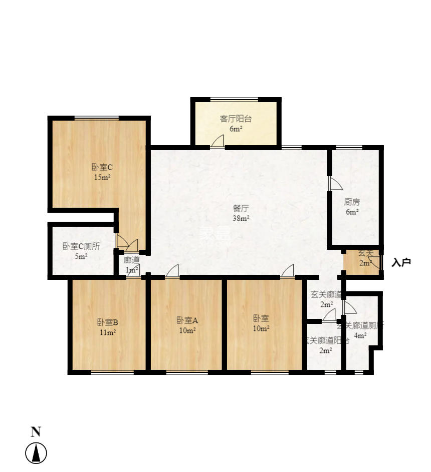 万科金域缇香  4室2厅2卫    5000.0元/月 万科金域缇香  4室2厅2卫    5000.0元/月户型图