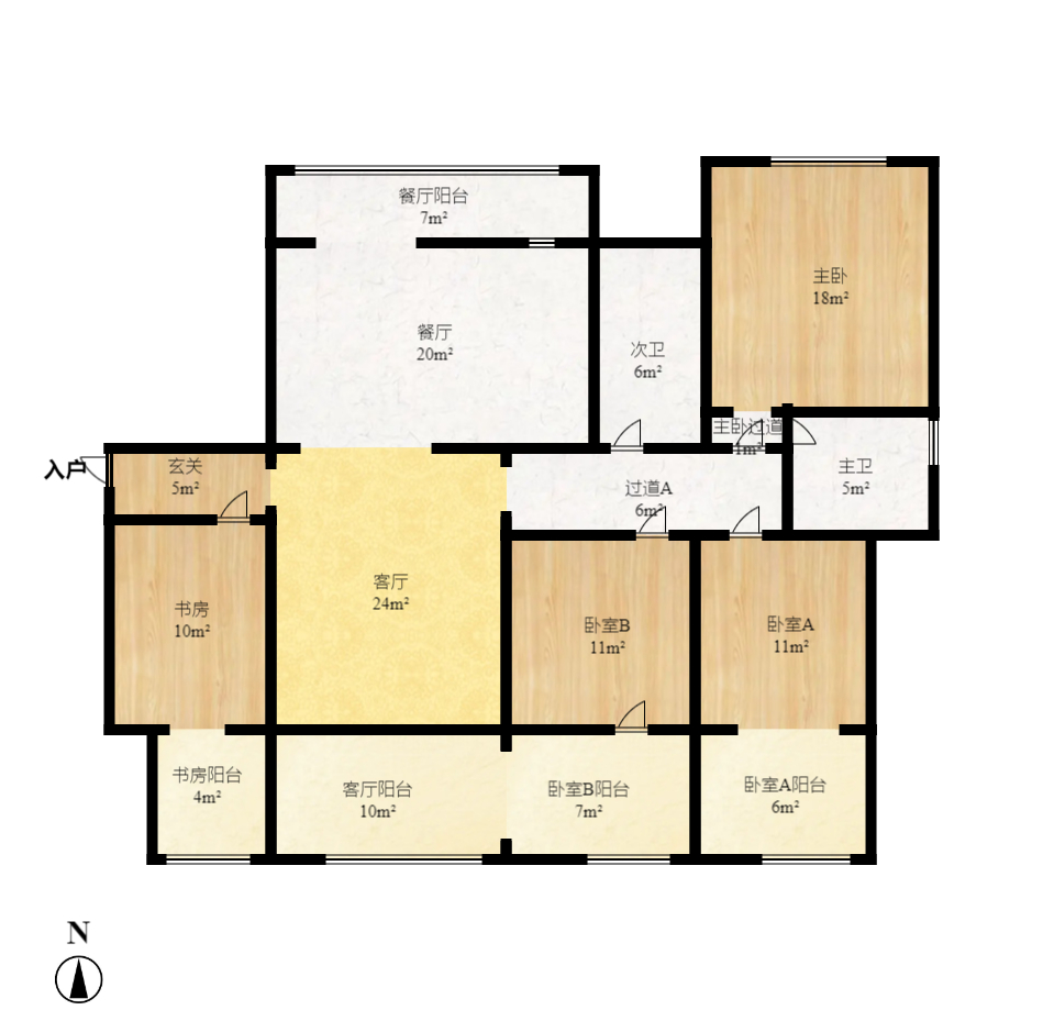 万象府台 5室2厅3卫 7000.0元/月 万象府台 5室2厅3卫 7000.0元/月户型图