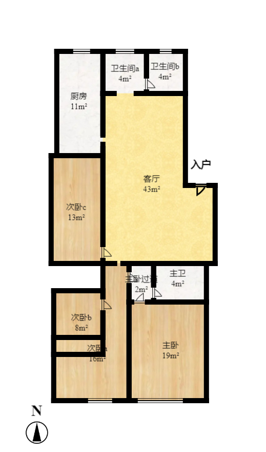 黄金乡金沙村废旧大市场 3室2厅1卫 1200.0元/月 黄金乡金沙村废旧大市场 3室2厅1卫 1200.0元/月户型图