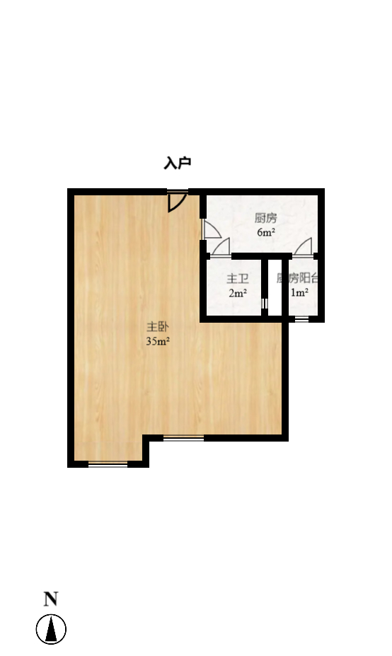 中建芙蓉嘉苑  1室1厅1卫    1300.0元/月室内图1