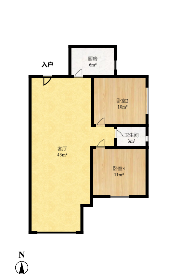 时代星城  2室2厅1卫    1300.0元/月 时代星城  2室2厅1卫    1300.0元/月户型图