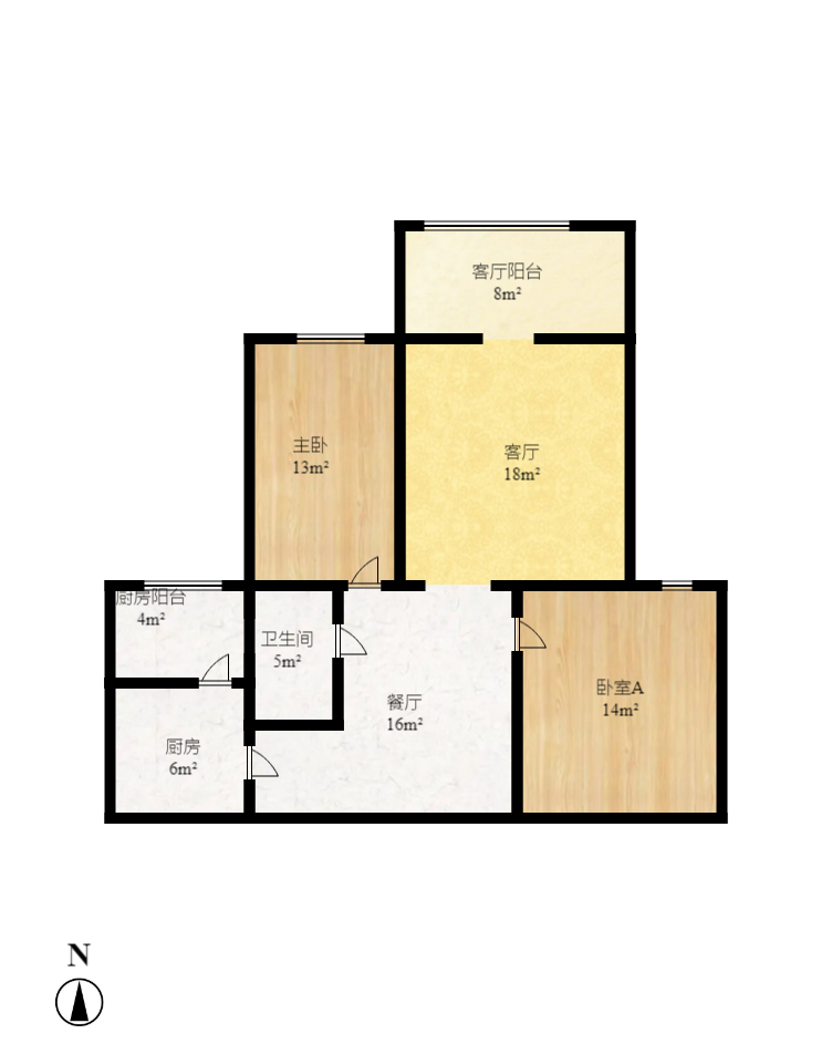 中央美郡  2室1厅1卫    102.0万室内图1