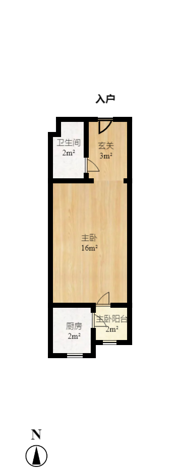 红公馆(前程丽景大厦) 1室0厅1卫 1500.0元/月 红公馆(前程丽景大厦) 1室0厅1卫 1500.0元/月户型图