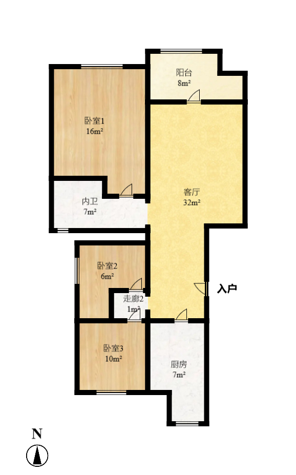 茂华禧都会 3室2厅1卫 3100.0元/月 茂华禧都会 3室2厅1卫 3100.0元/月户型图