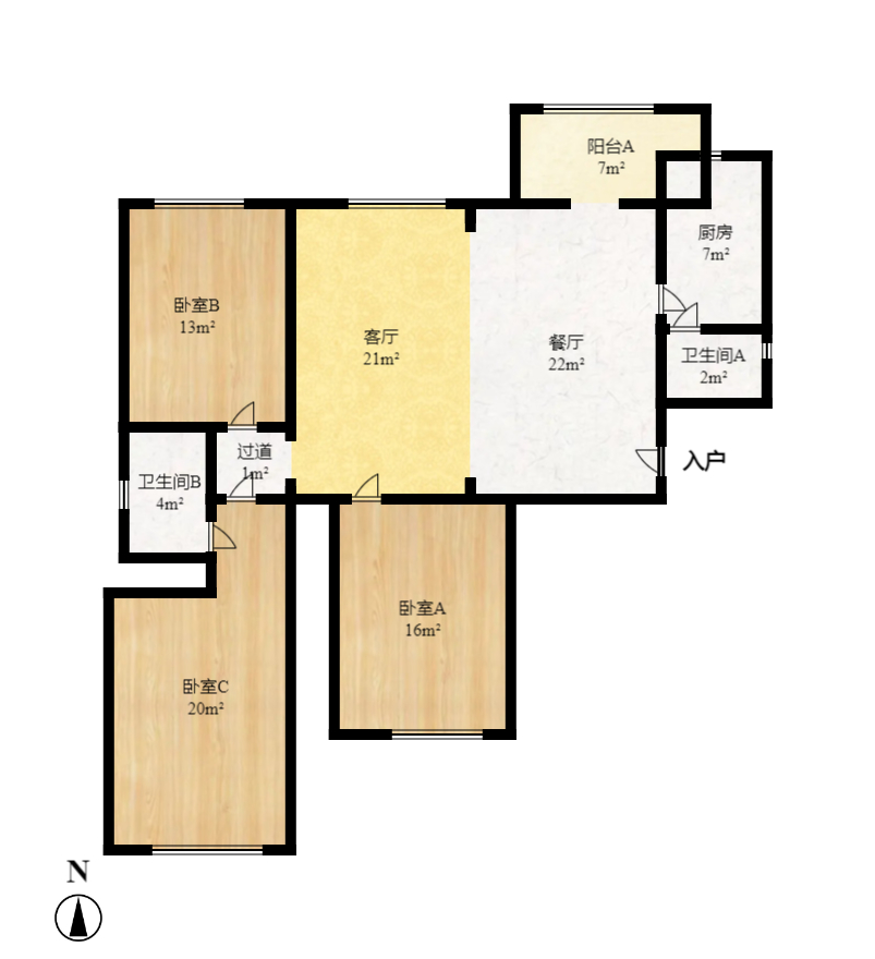 旺坤家园  3室2厅1卫    2000.0元/月 旺坤家园  3室2厅1卫    2000.0元/月户型图