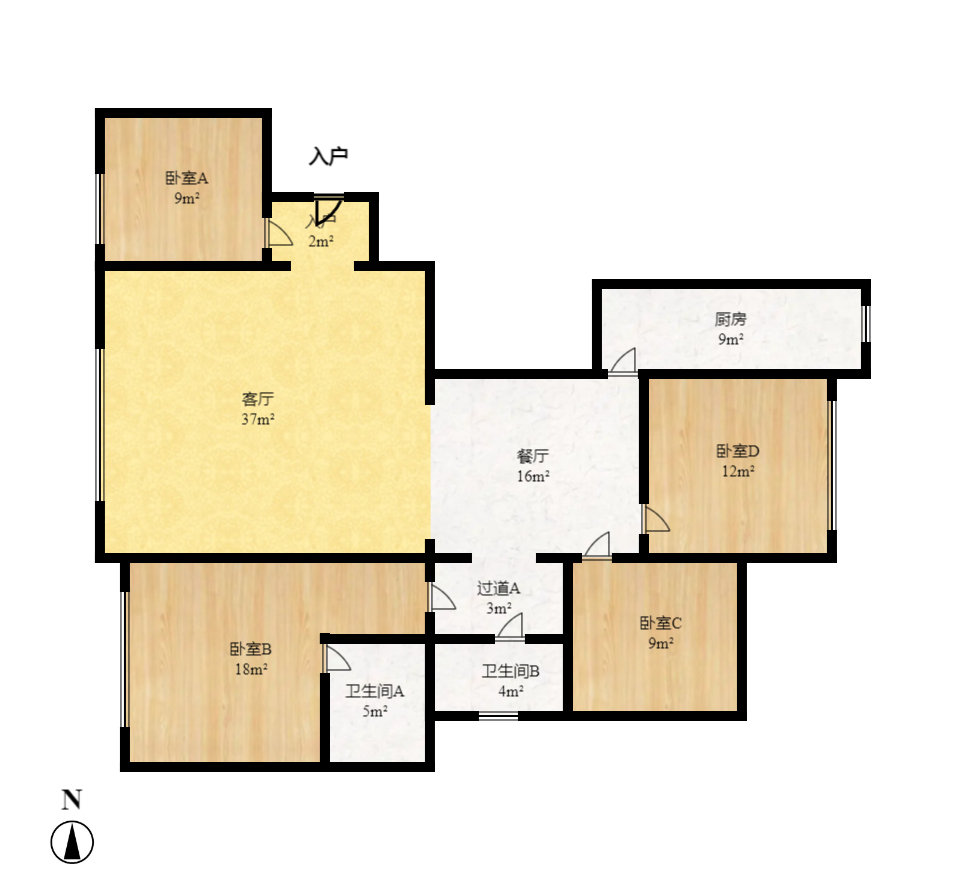 美林景园 3室2厅2卫 3500.0元/月 美林景园 3室2厅2卫 3500.0元/月户型图