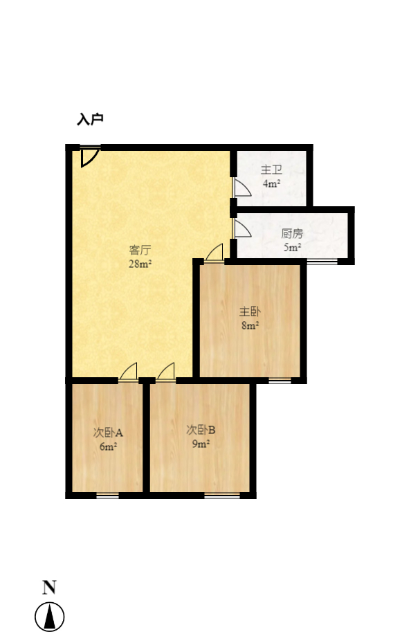 鑫远杰座  5室2厅1卫   7280.00元/月户型图