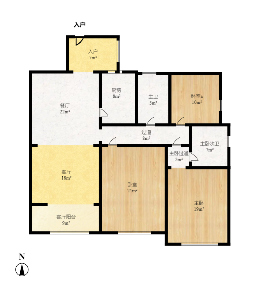 长丰星城 3室2厅2卫 1600.0元/月 长丰星城 3室2厅2卫 1600.0元/月户型图