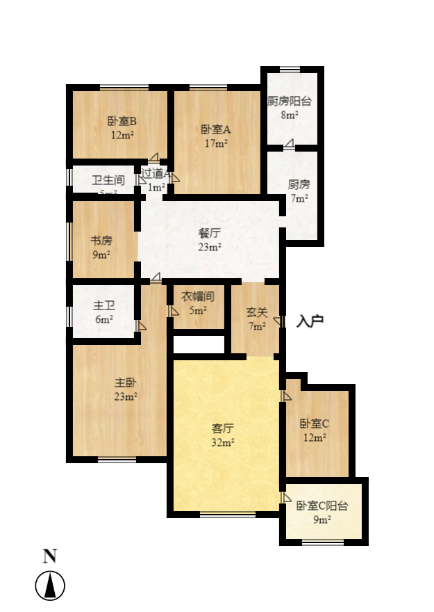 恒大华府 4室2厅2卫 278.0万 恒大华府 4室2厅2卫 278.0万户型图