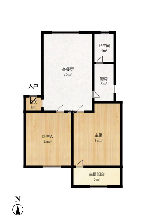 广厦新苑 2室1厅1卫 1800.0元/月 广厦新苑 2室1厅1卫 1800.0元/月户型图