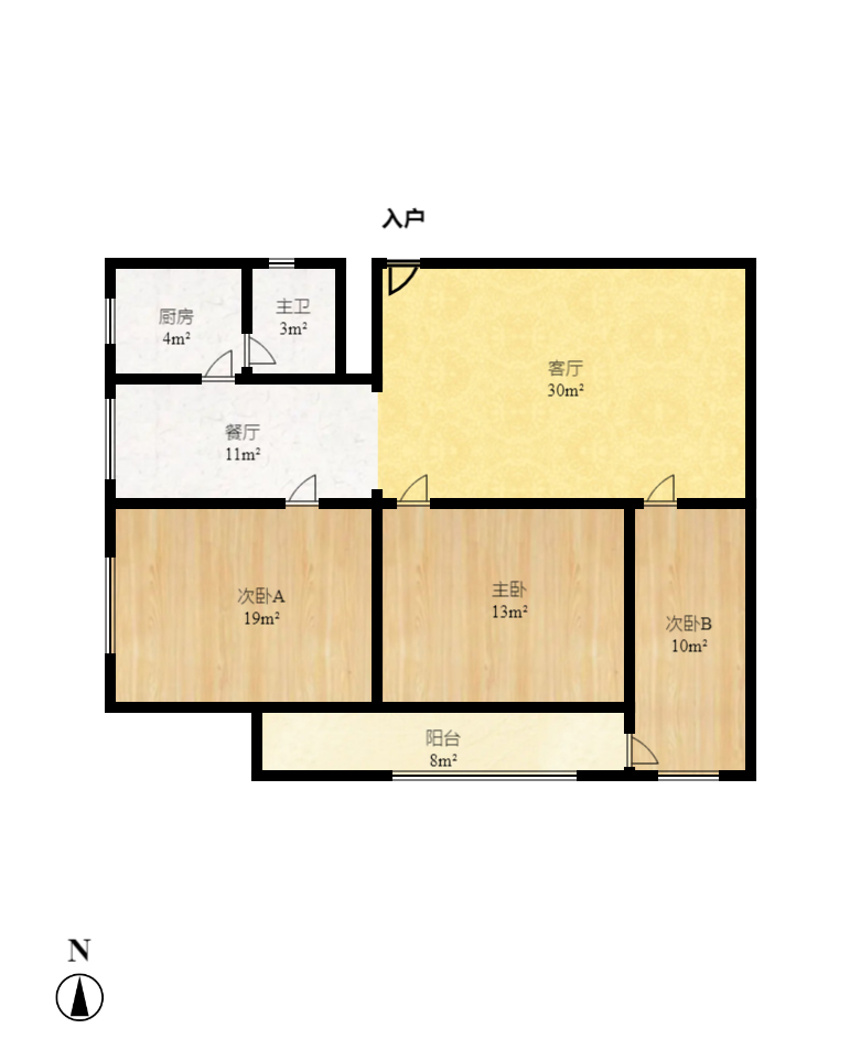 南大桥安居城(百姓市场) 2室2厅1卫 1600.0元/月 南大桥安居城(百姓市场) 2室2厅1卫 1600.0元/月户型图